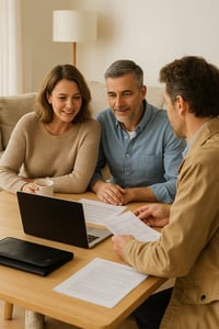 Homeowners planning remodel budget with contractor in Tampa Bay